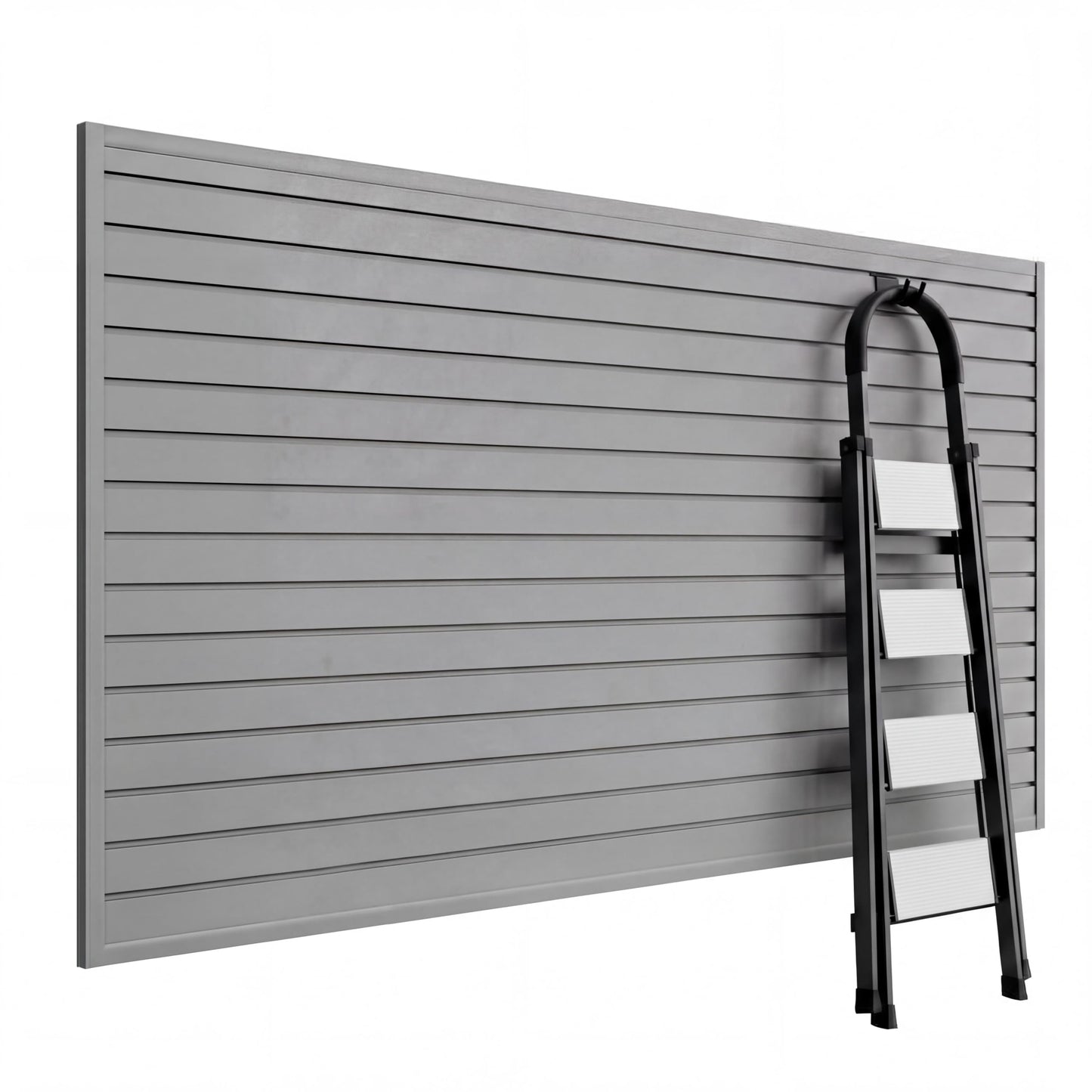 4'X8' PVC Slat Wall Paneling, Slat Wall Paneling Garage Wall Organizer, Heavy Duty PVC Garage Slatwall Storage Systems for Workshop Storage