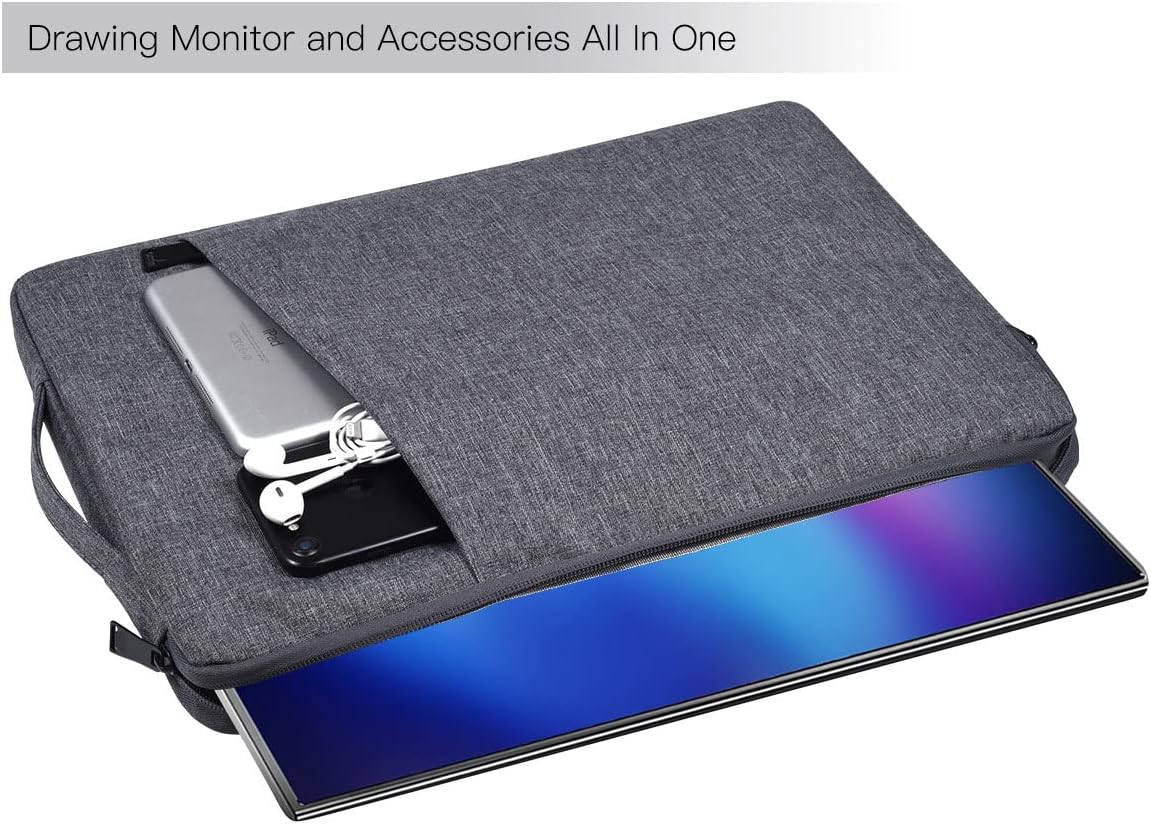 CaseDeer 16.1 Inch 16" Monitor Case Portable Carrying Bag Compatible with ASUS ZenScreen/ViewSonic/Enzion Veout