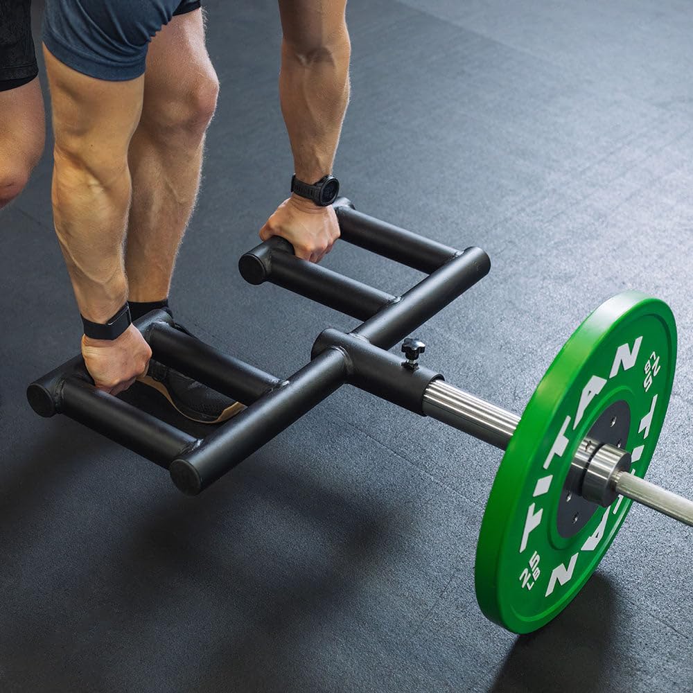 Titan Fitness Viking Press Landmine Attachment, 50mm Neutral Fat Grip Handle, Fits 2" Olympic Barbell, Home Gym Equipment for Shoulder Press, Row, Squat, Deadlift & More