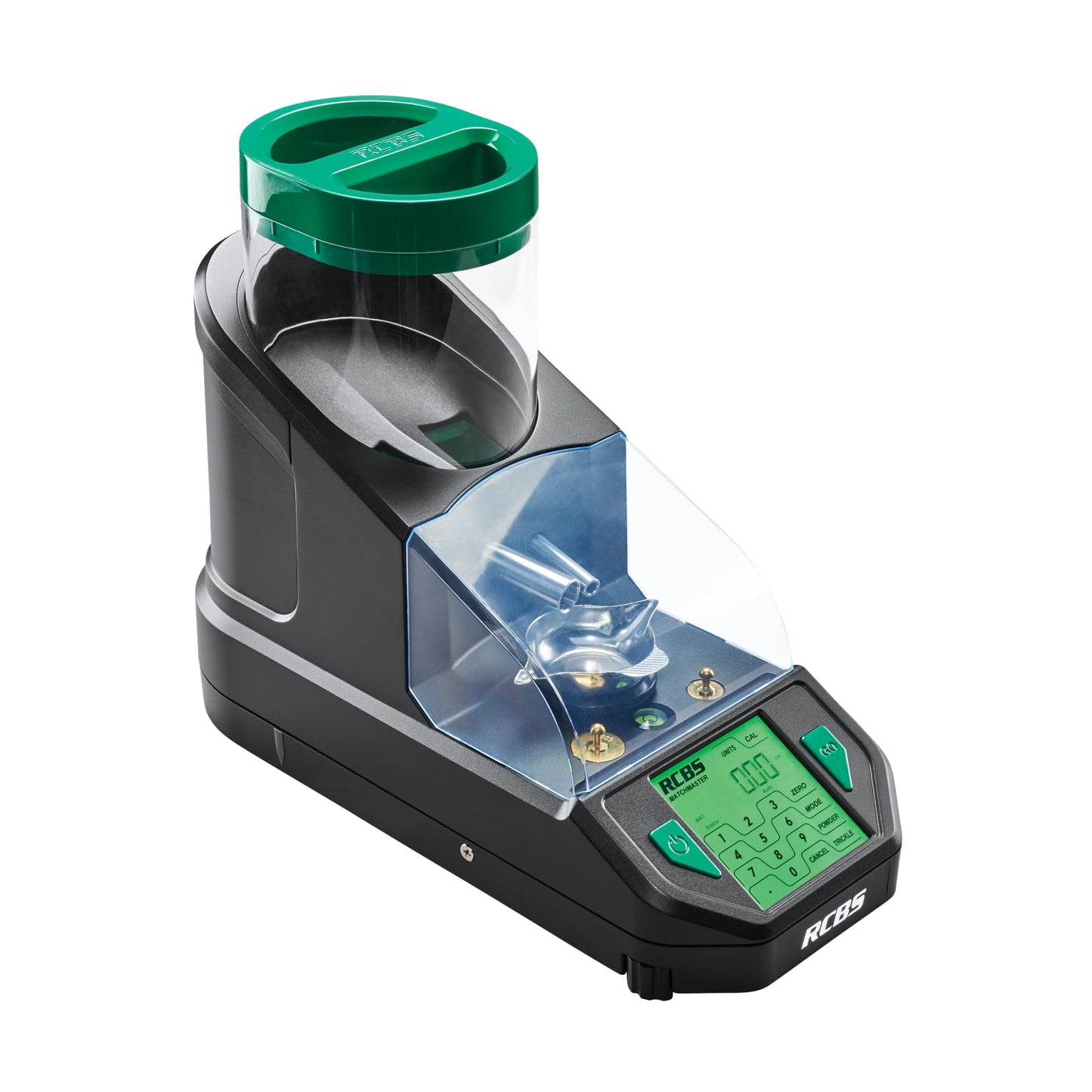 RCBS MatchMaster Powder Dispenser – Dual Tube Technology – 0.04 Grain Accuracy – Black/Green