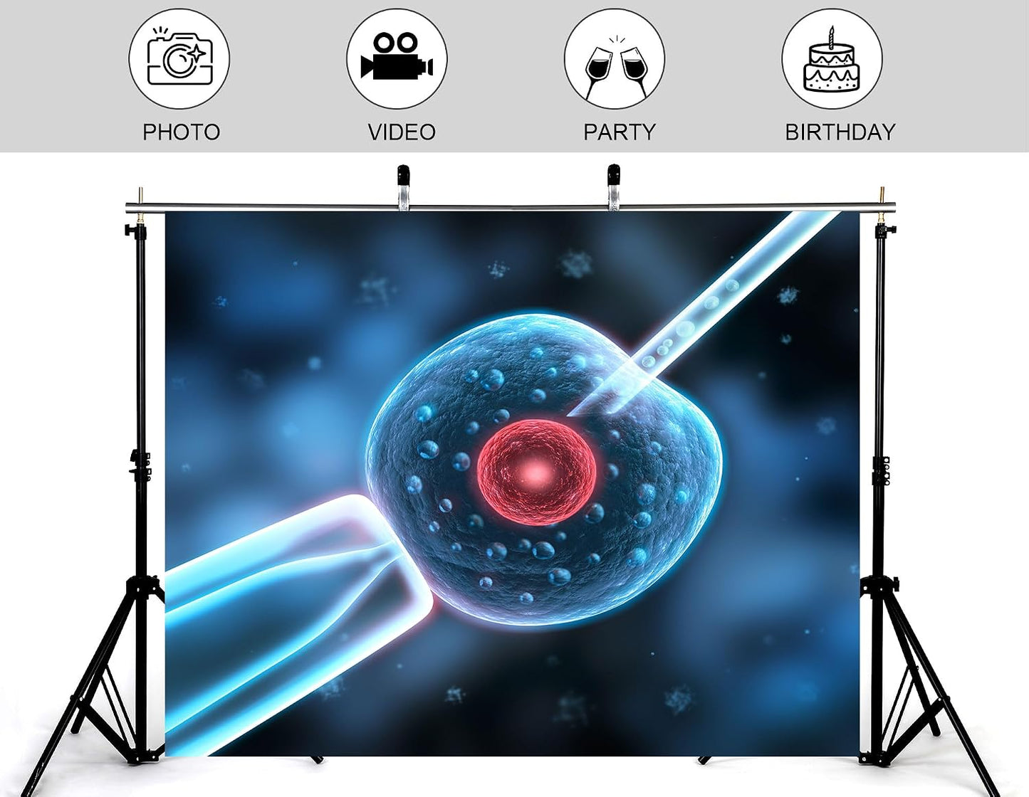 KeyWork 8x5ft IVF Procedure Backdrop Medical Science Photography Background for Fertility Seminar Reproductive Health