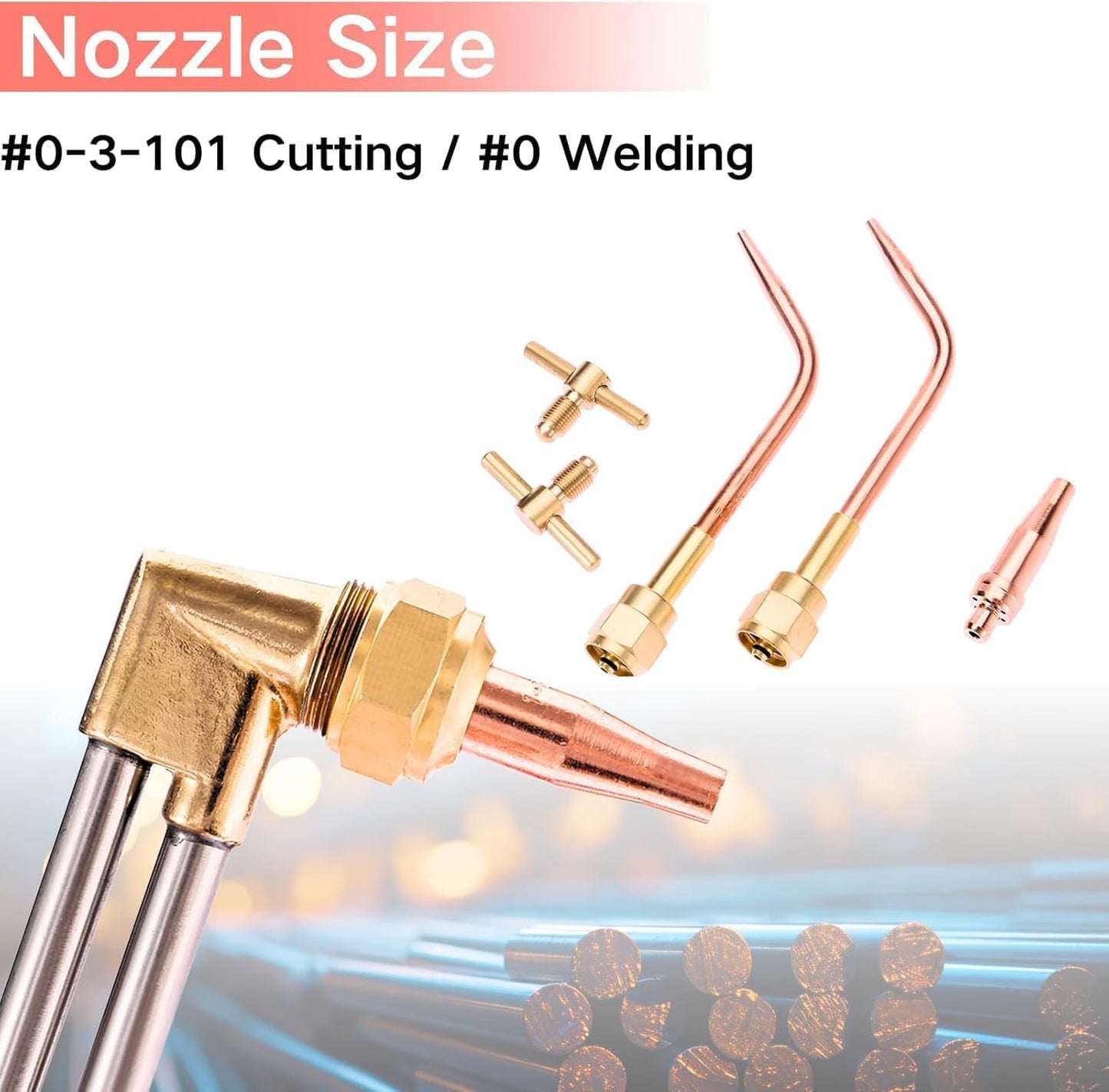 Oxyacetylene Torch Kit - Portable Welding Cutting Torch Kit with Gauges & Long Brass Nozzle, Oxy Acetylene Tanks, Regulators & Hoses, Oxy Acetylene Torch Set with Cutting Torches (US Fast Arrival)