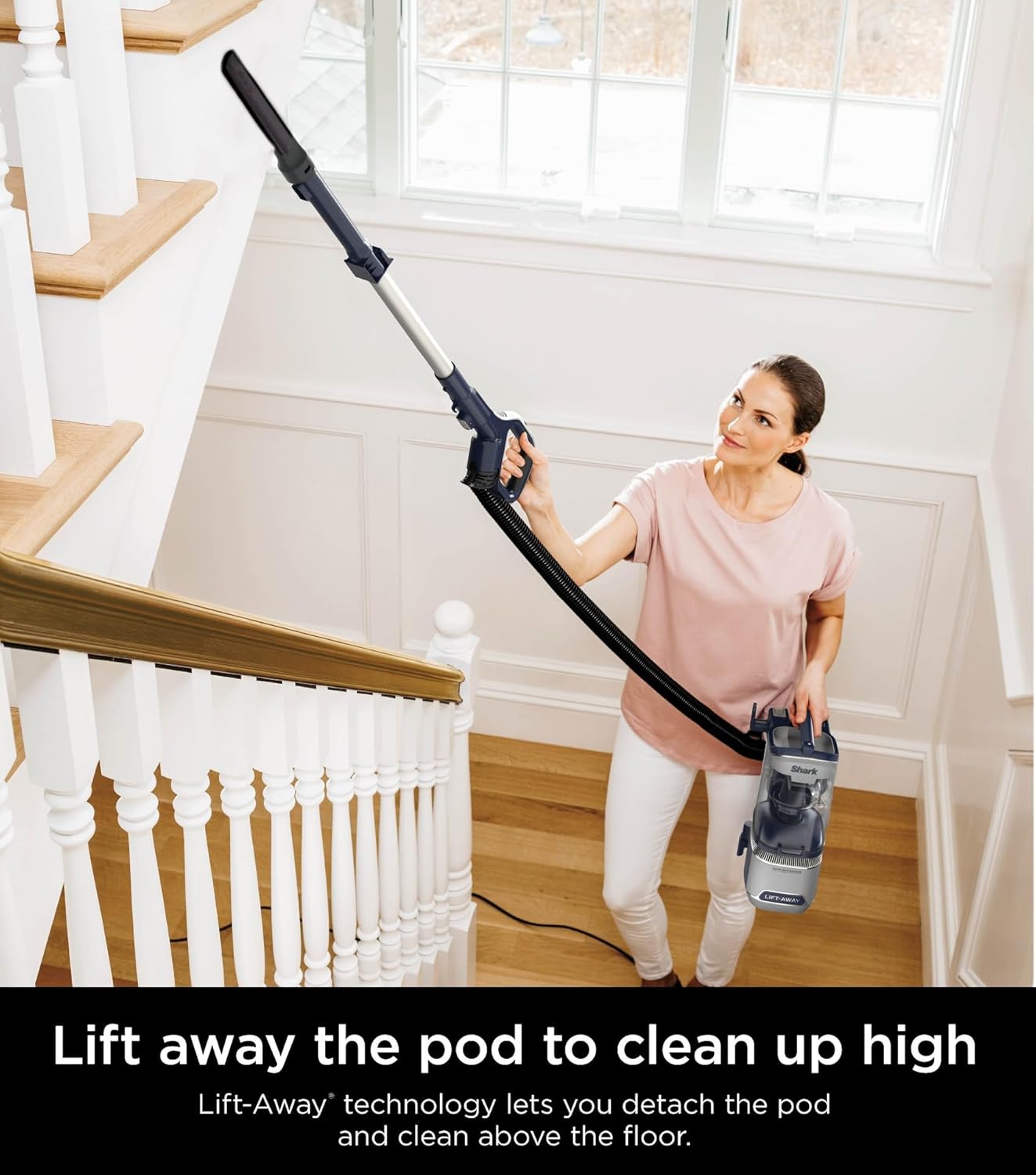 Shark Pet Performance Plus Lift-Away Vacuum - DuoClean & Odor Neutralizer, Navy/Silver
