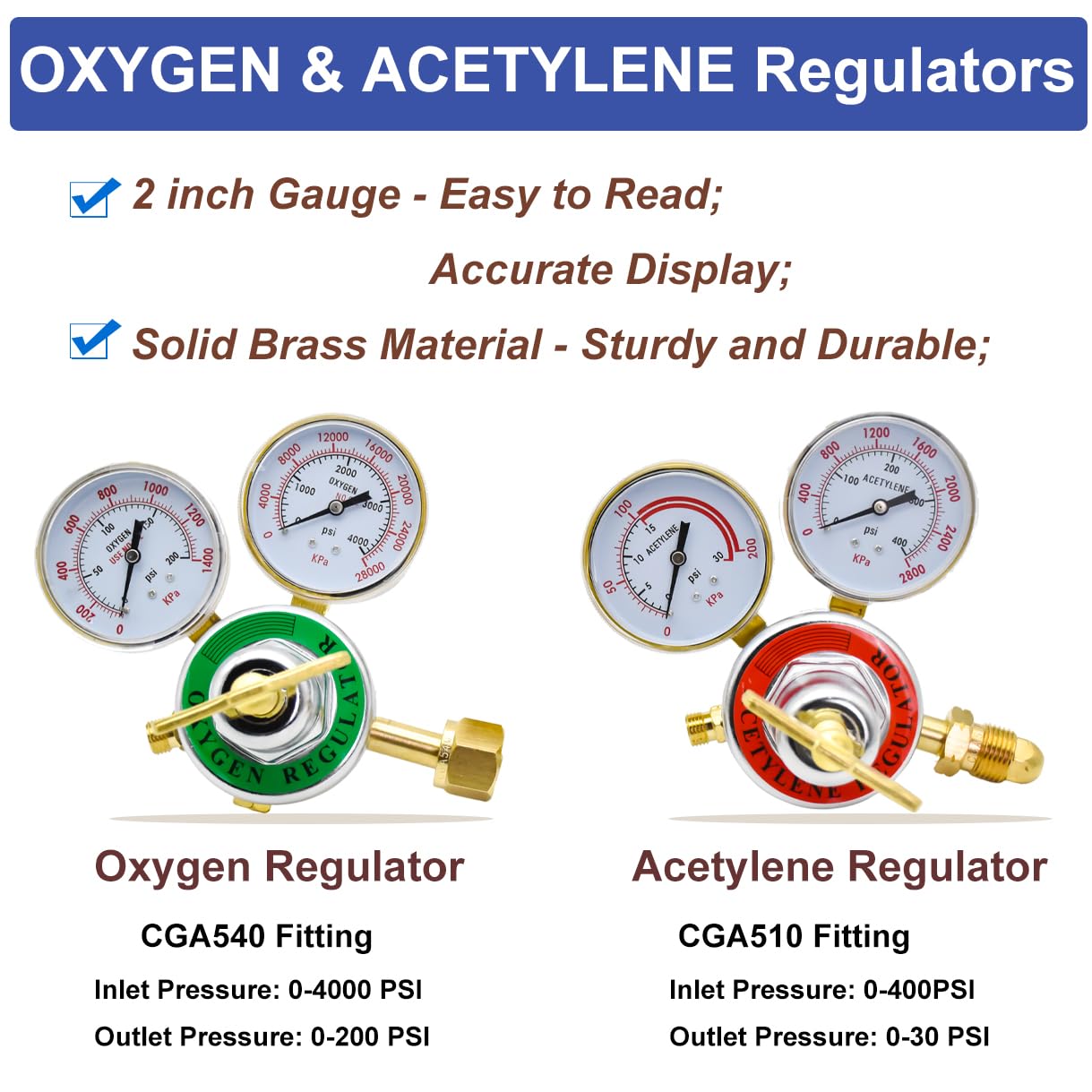 Cutting Torch Set Oxy Acetylene Torch Kit,Portable Gas Cutting Torch and Welding Kit with HeatingTip, Acetylene Oxygen Gas Regulator Twin Gas Hose Welding Glasses