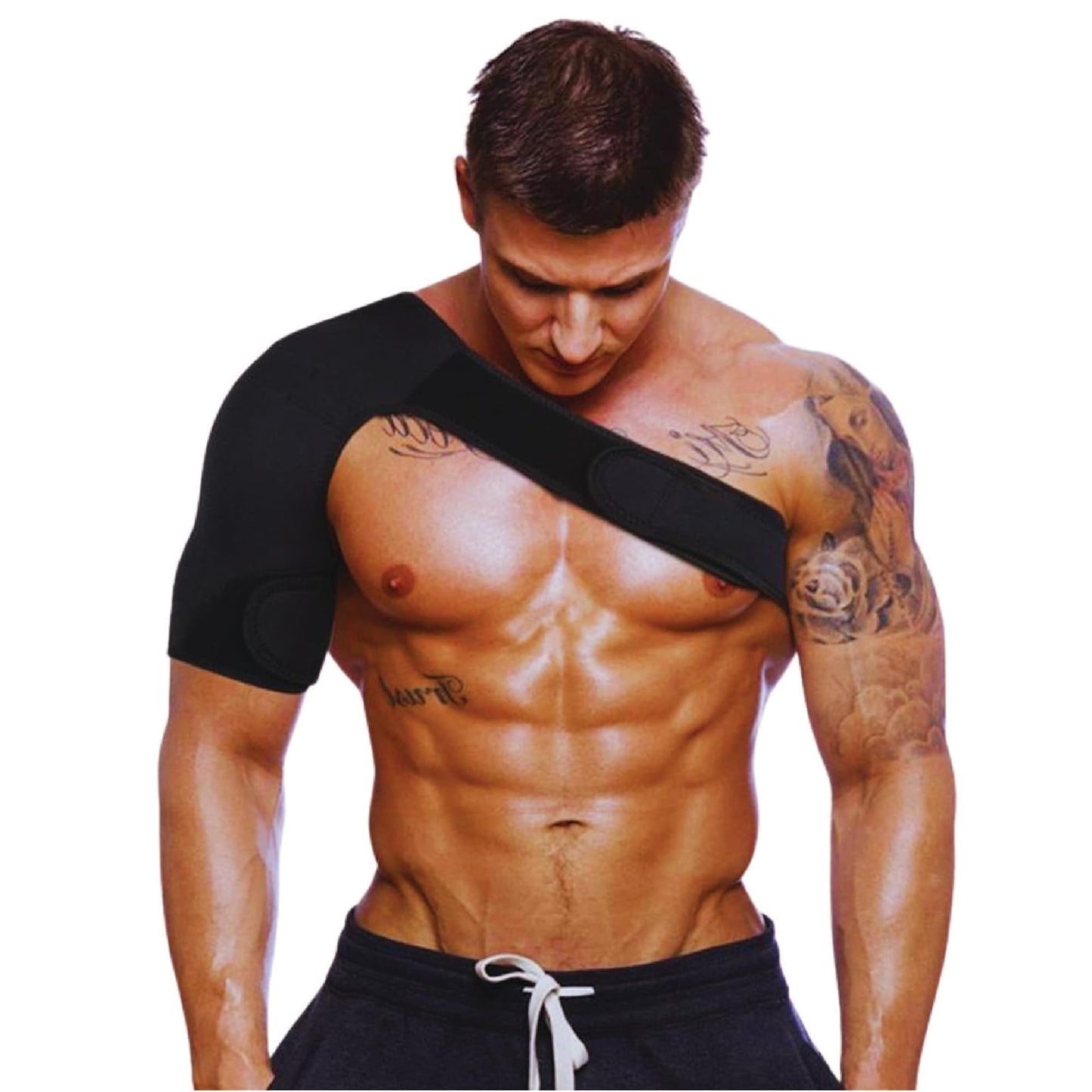 THE PERFECT PART Shoulder Brace - Compression Shoulder Brace For Torn Rotator Cuff Support, Arm Sling For Shoulder Injury & Joint Pain Relief, Adjustable Arm Compression Sleeve For Men & Women (LEFT)