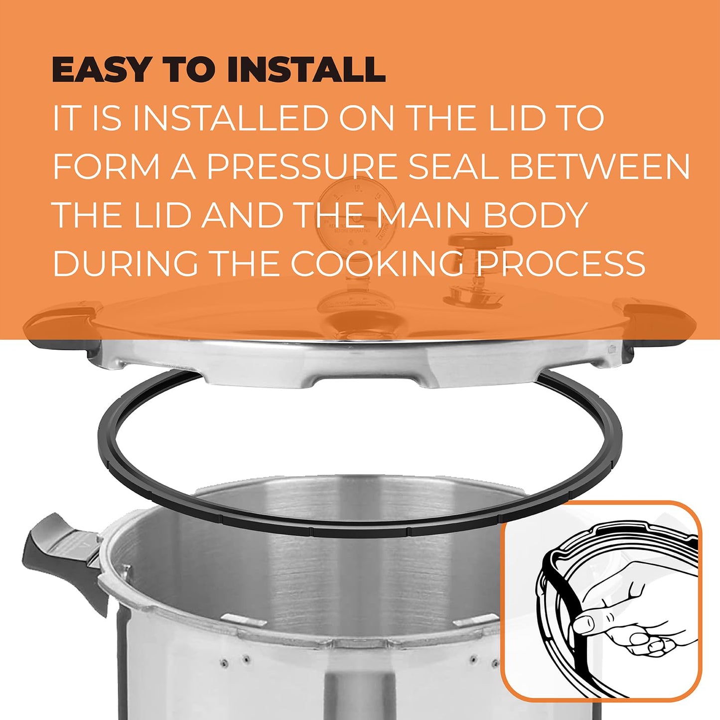 2Pcs 09985 Pressure Canner Sealing Ring Replacement for Presto 01745 01751 01755 01781 01782,Pressure Cooker Gasket Fits for Presto 16 18 23 Quart Cooker,Pressure Cooker Parts & Accessories