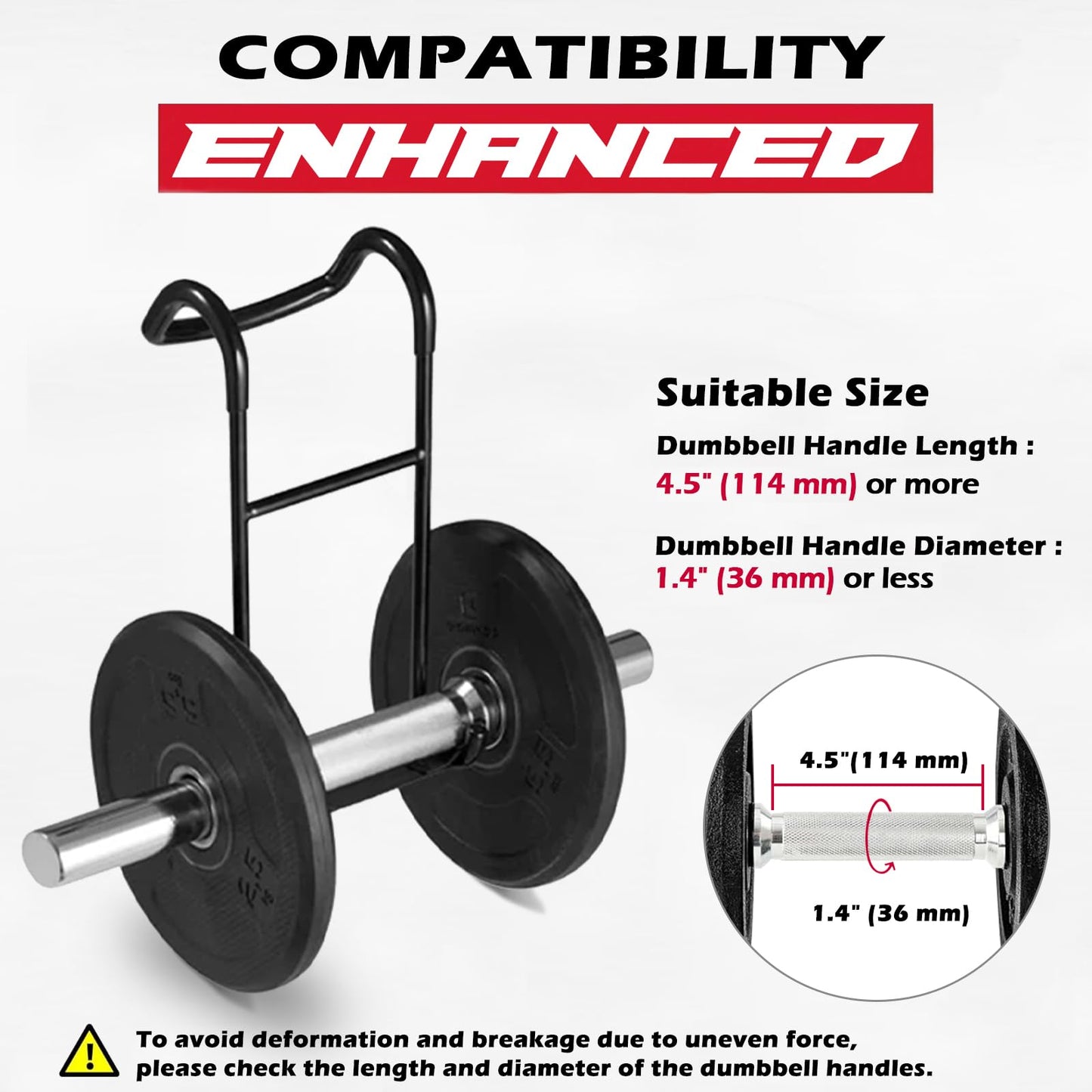Upgraded 2-Pack Dumbbell Spotter Hooks, 250 lbs Load Capacity Heavy Duty Dumbbell Hooks for Bench Press, Chest & Shoulder Workouts with Wrist Straps