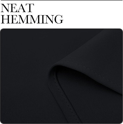NICETOWN Blackout Curtains - Energy-Saving Thermal Insulated Draperies | 55" x 92", Black, 1 Pair