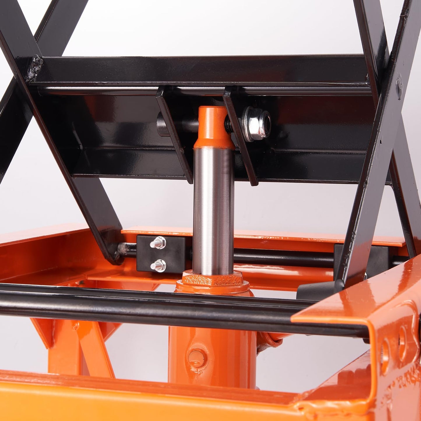 VEVOR Hydraulic Motorcycle Lift Table, 350 lbs Capacity Motorcycle Scissor Jack Lift with Wide Deck, J-Hooks, 4 Wheels, Hydraulic Foot-Operated Jack Stand for ATV Dirt Bikes