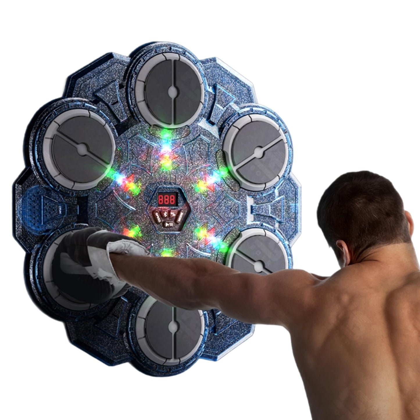 Smart Music Boxing Machine with Gloves Wall Mounted LED Kids Teens Adults, Boxing Target Machine, Smart Punching Target Workout Punching Machine for Kids 3 4 5 6 7 8 9 10 11 12+ Years Old