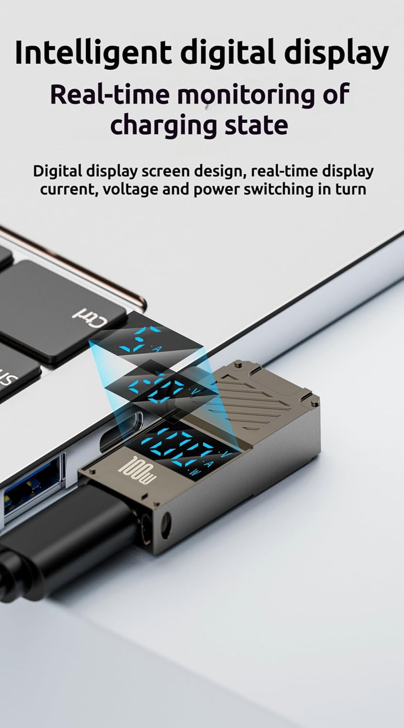 WITRN 100W 7.9 5.5mm 100W/5A (1.5M) PD Power Charger Connector Tip for IBM DC x with USB C Cable