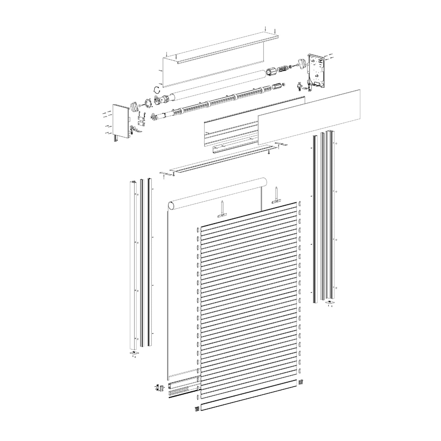 Motorized Radio Security Aluminum Rolling Roll Up Shutter, Window Blind Shades, Window Roll Up Shutter Blackout | Brown (Anthracite Grey)