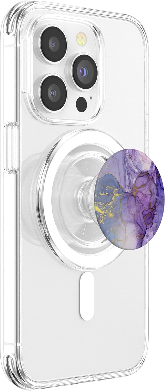 CJ Grips Watercolor Purple Abstract Pattern PopSockets PopGrip for MagSafe