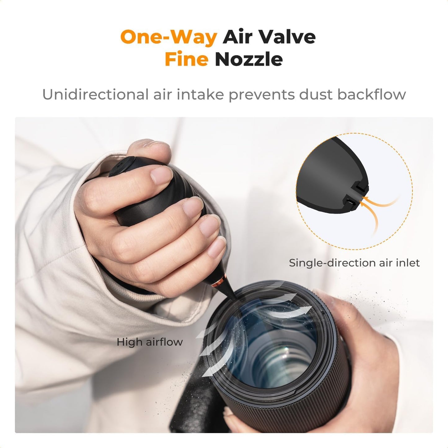 Bulb K&F Concept Soft Tip Air Blower, Lens Blower for Digital, DSLR, SLR Cameras, Camera Lenses, Sensitive Electronics