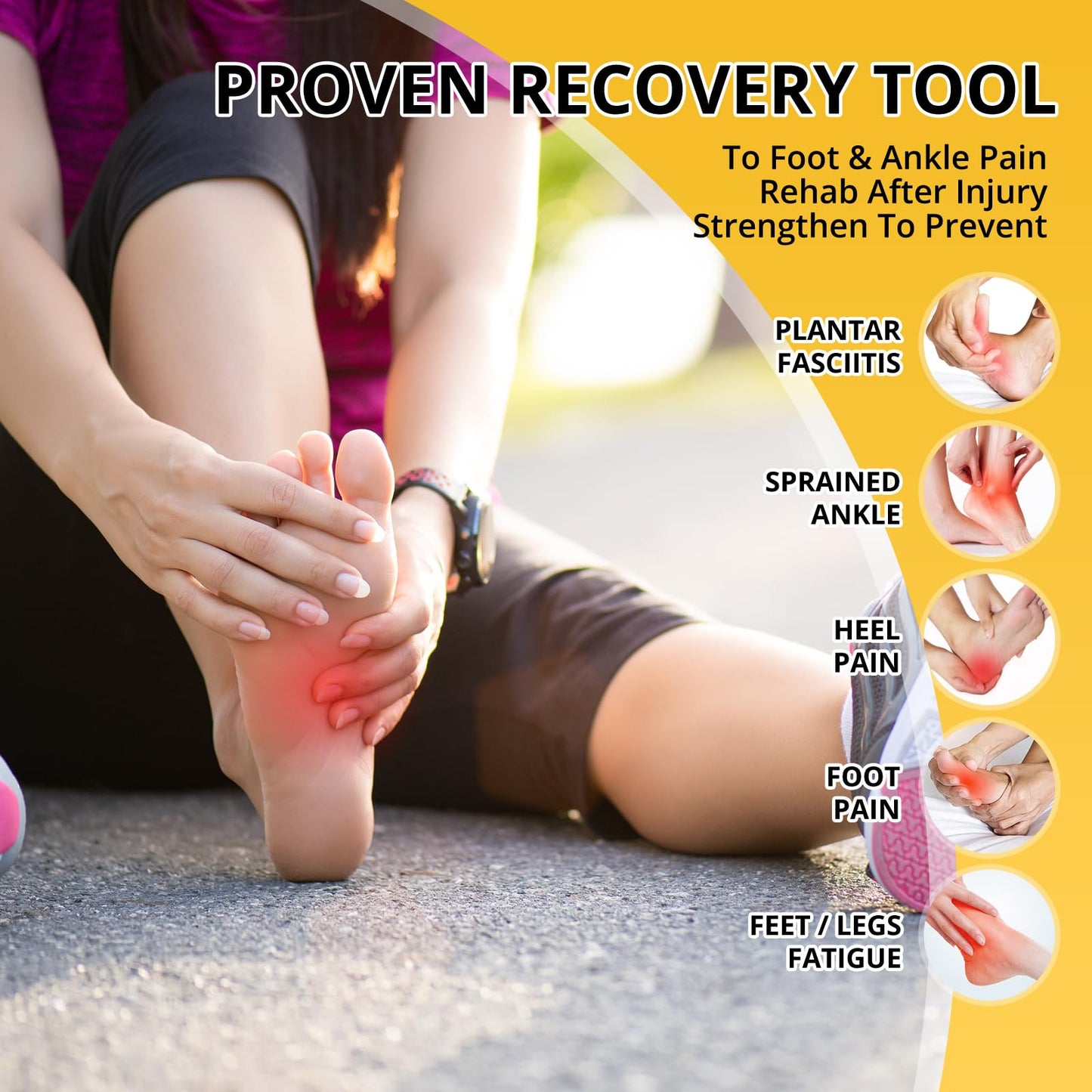 Frgofl Balance Board for Ankle Strengthening & Physical Therapy - Adjustable Single Leg Board for Recovery from Sprains, Plantar Fasciitis | Stability Trainer with Video Guide and Carry Bag
