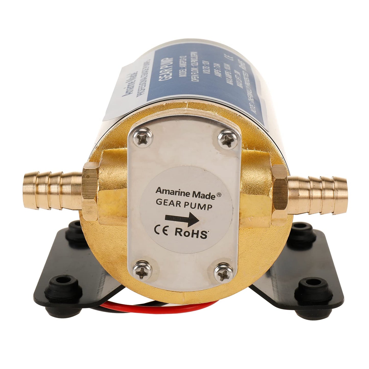 Amarine Made 12V Scavenge Impellor Gear Pump- for Diesel Fuel Scavenge Oil Transfer 3.2GPM 12LPM 6.0A (12V)