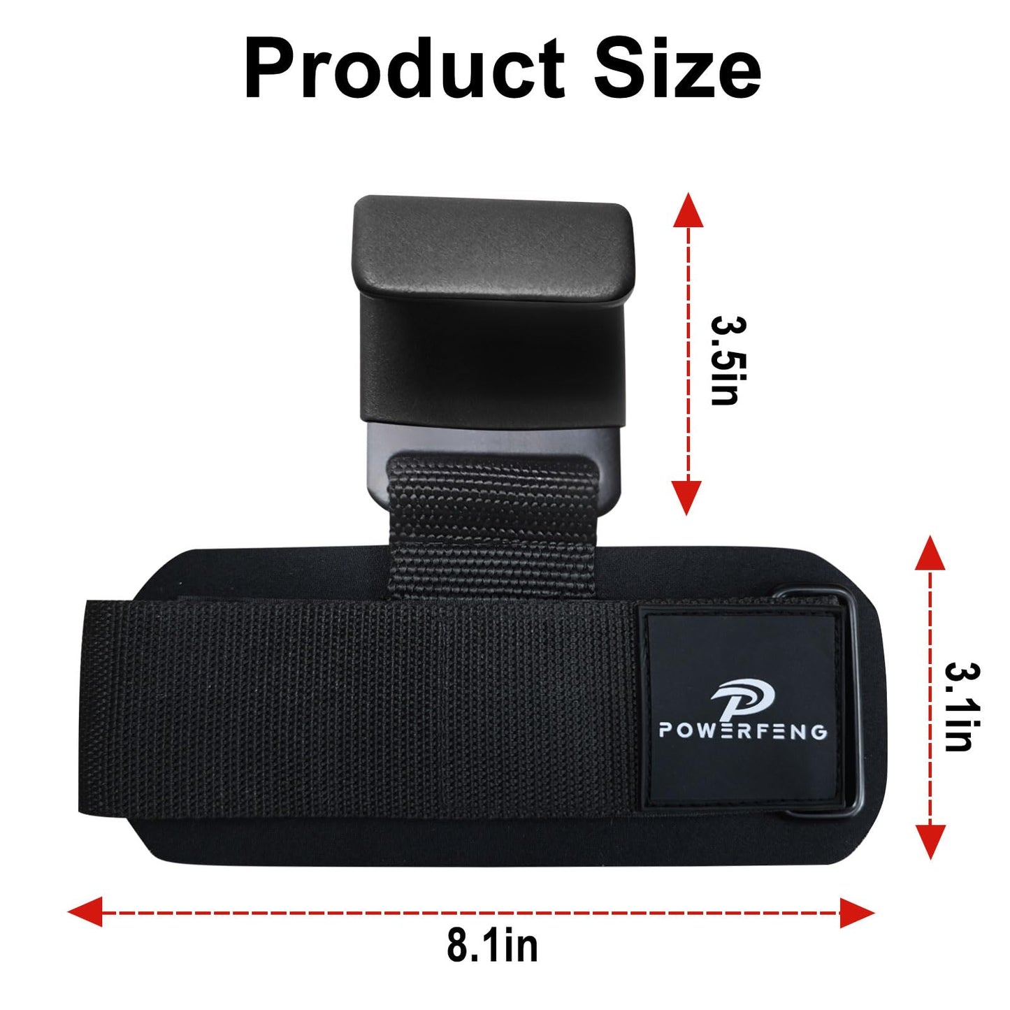 powerfeng Lifting Hooks for Weight Lifting: Weightlifting Hooks Wrist Straps Hand Grip Support for Deadlift Weightlifting Gym Gloves for Men & Women (Black)
