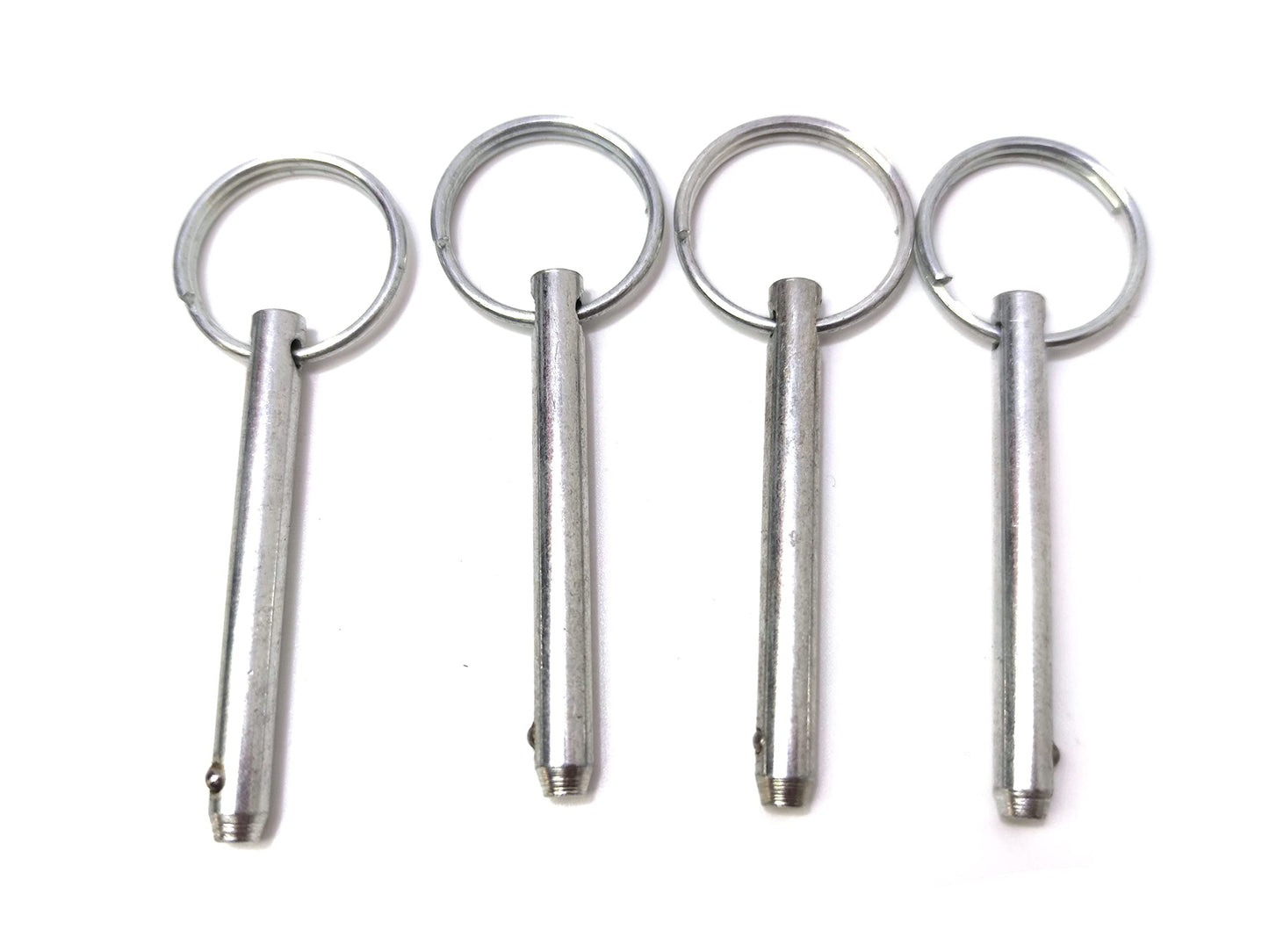 (4 Pack) Marine Hardware,Simple Insert Quick Release Pin, Diameter 1/4"(6.35mm), Usable Length 1.85"(47mm), Overall Length 2.36"(60mm), Bimini Top Pin