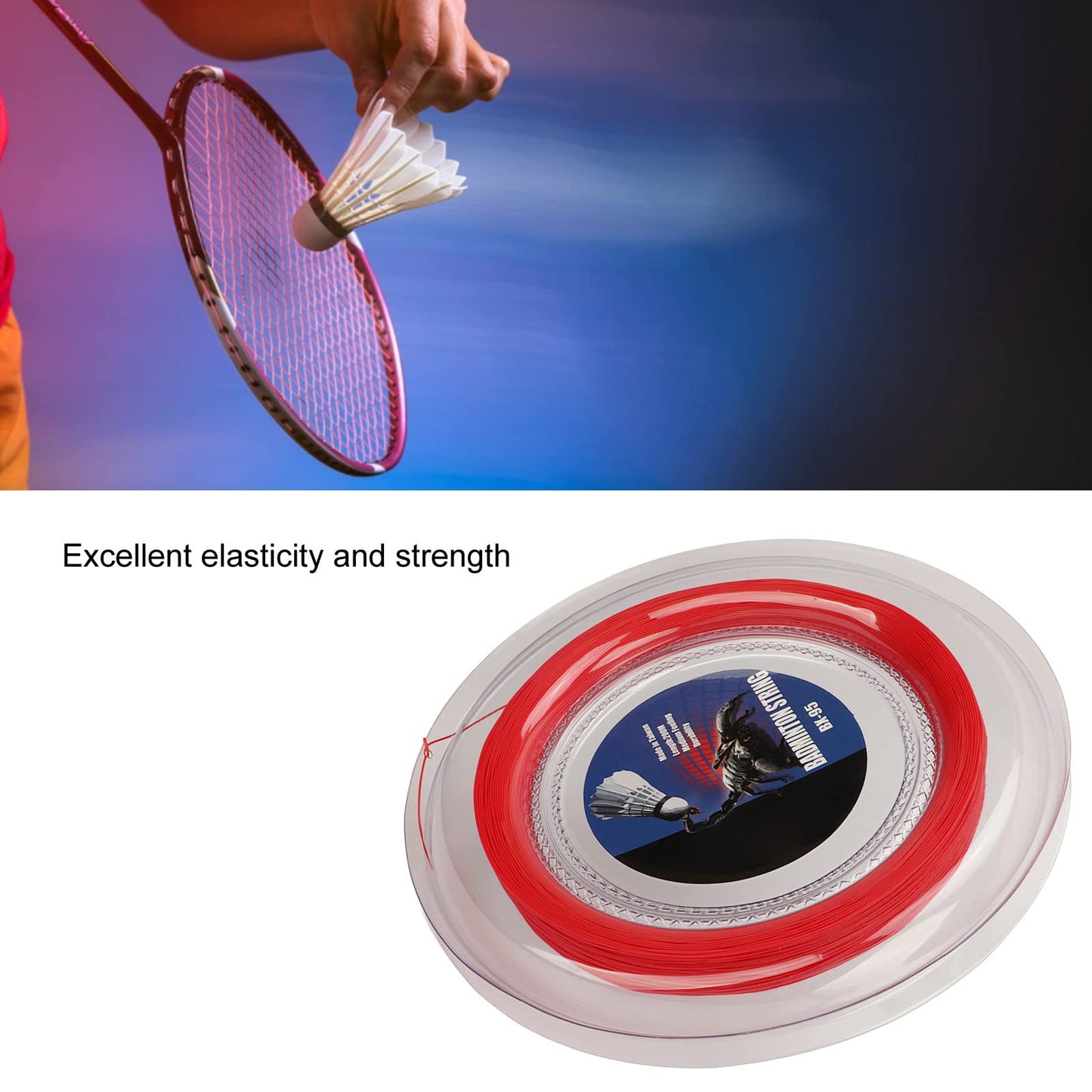 Keenso Badminton Racquet String, 200m Resin Fibre for Training, Competition, Home, and Professional Use