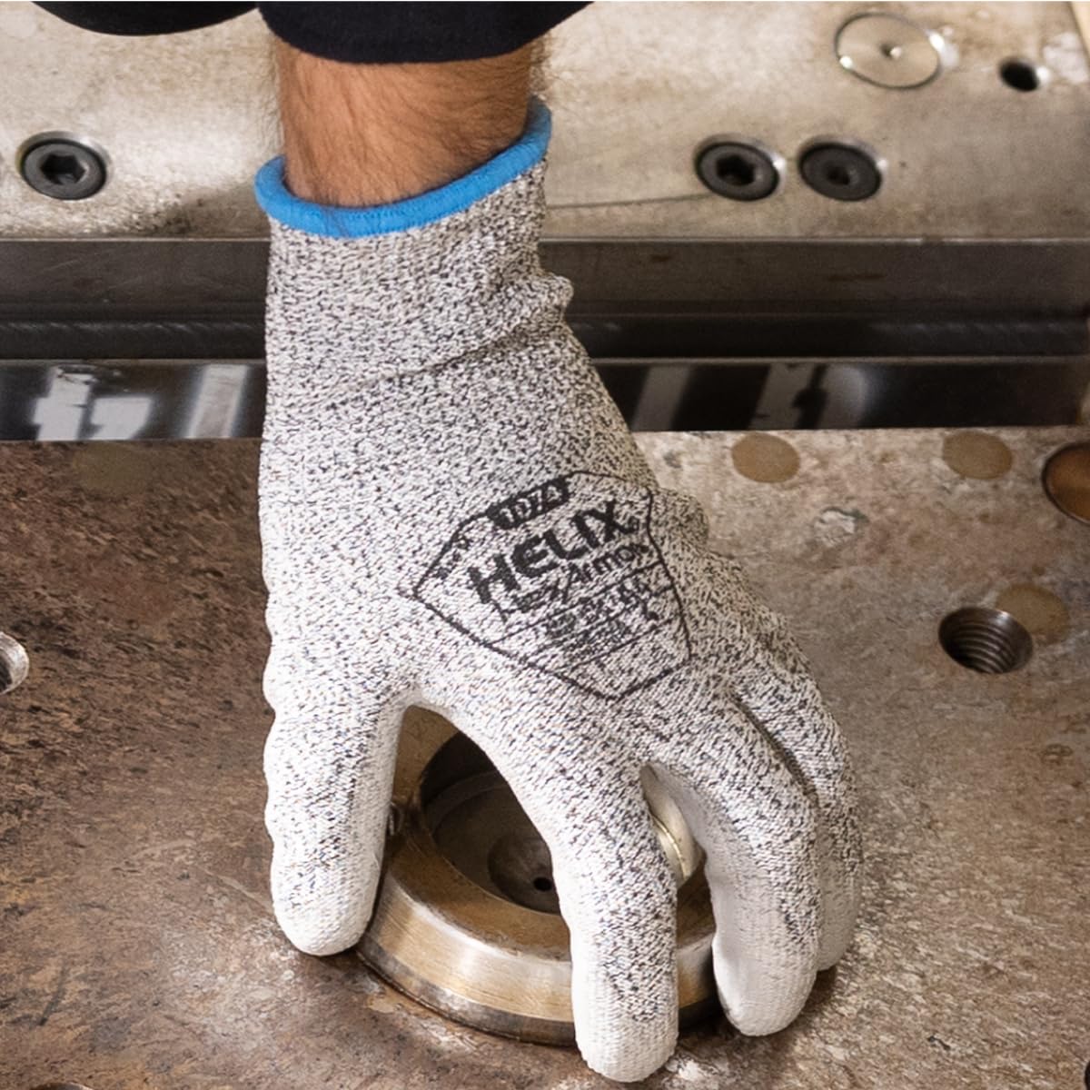 HexArmor General Purpose Safety Gloves | Polyurethane Palm Coating | A4 Level Cut-Resistance | High Abrasion-Resistance | 13-Gauge Seamless Knit | Helix 1074 | 72 Pair | X-Small