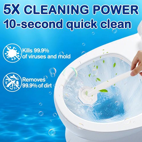 Clorox Toilet Wand Refills - 50 Count 3-Layer Thickened Brush for 5X Cleaning Power | Fresh Fragrance, 360° Efficiency