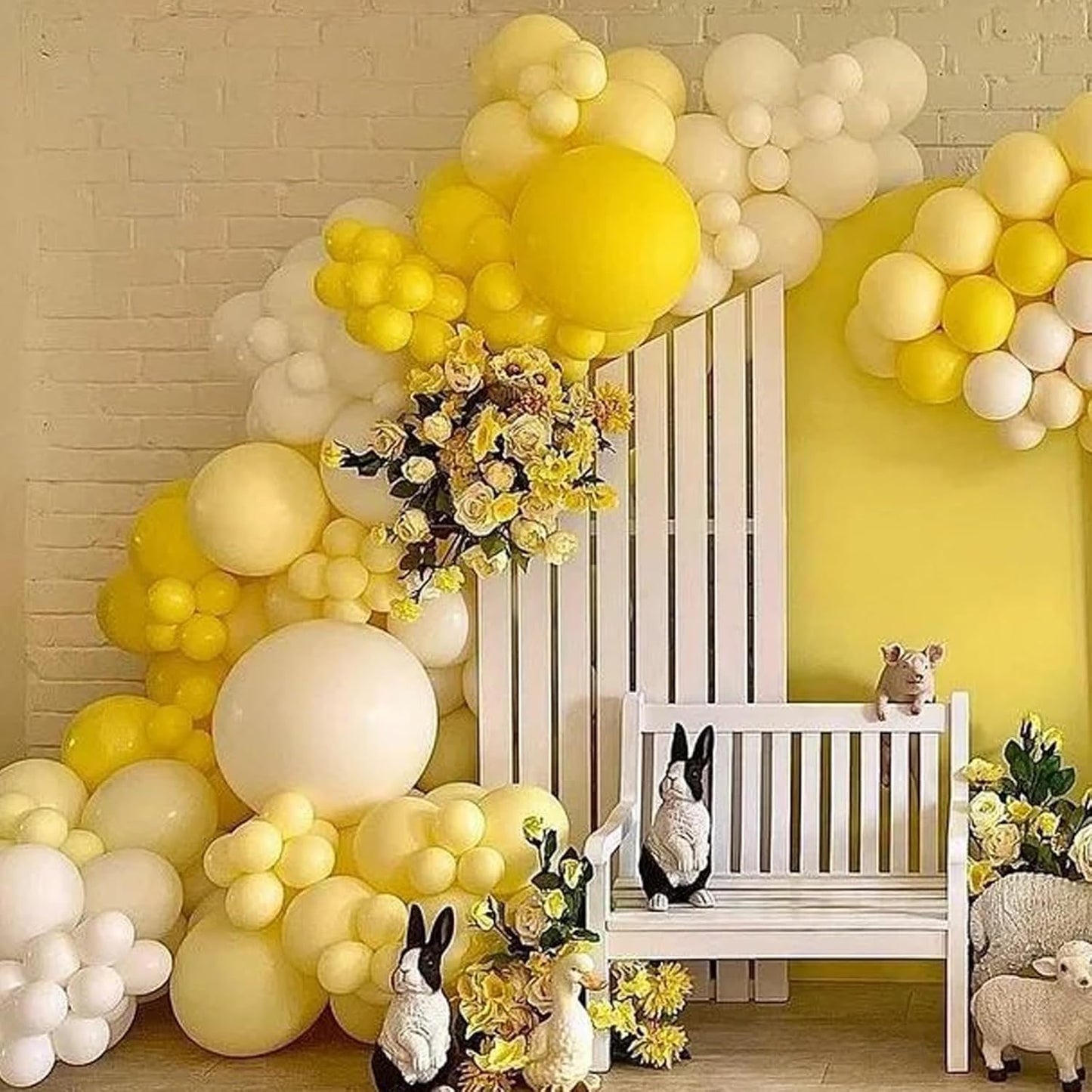 Voircoloria Pastel Yellow Balloons - 66 Pack of 12-Inch Light Yellow Latex for Parties & Celebrations