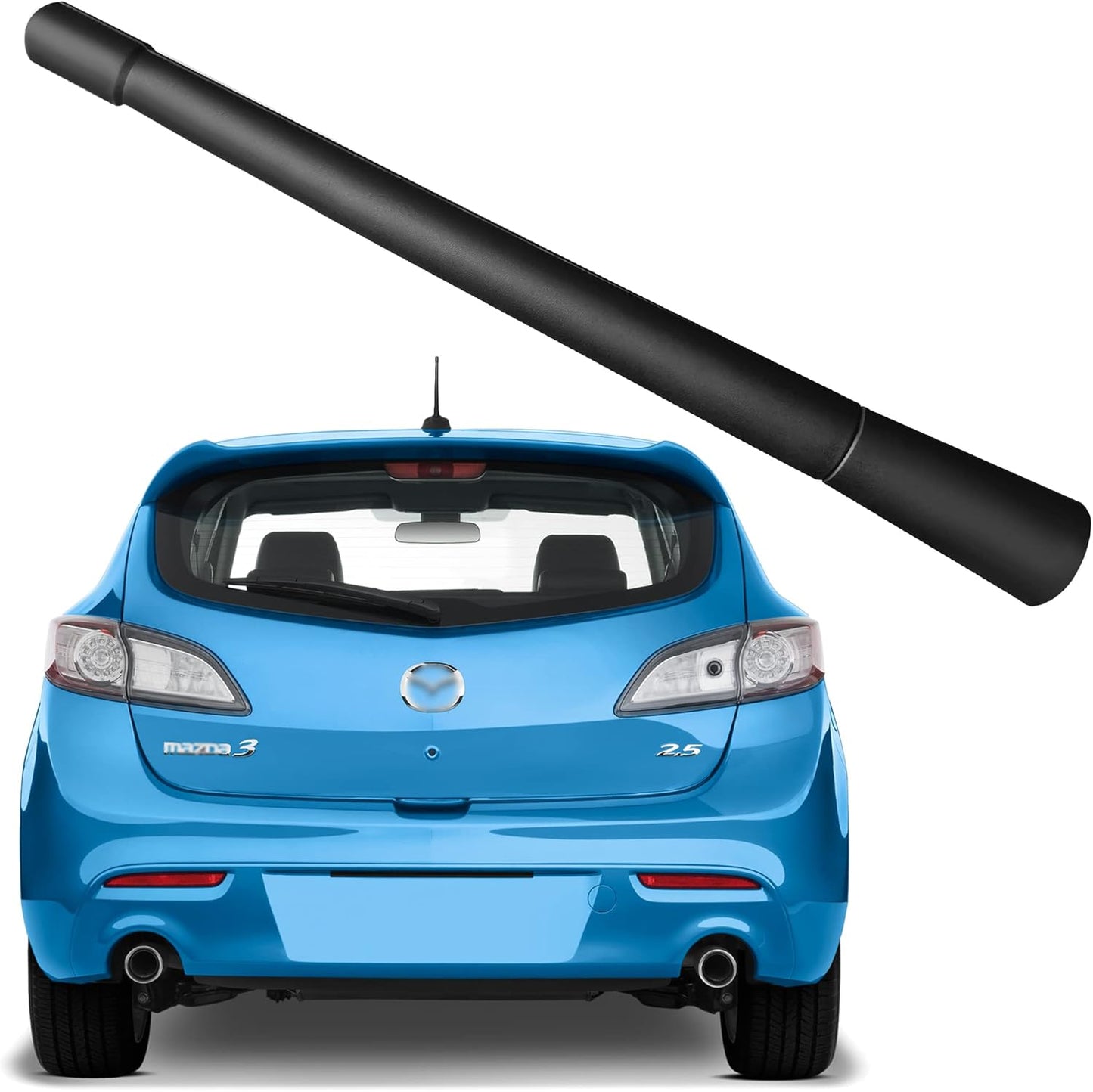 RooFox 7 Inch 3 (2004-2018), 3 Antenna Replacement for Mazda Mazda Antenna, Flexible Rubber Antenna Mast