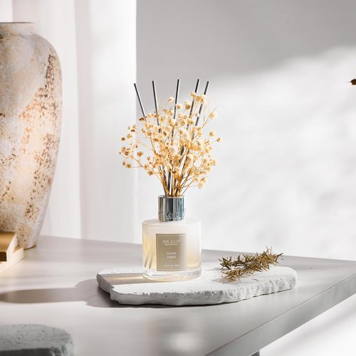 Airkeep Reed Diffuser Set - Clean Linen Home Fragrance with 8 Reed Sticks | 3.38 fl oz (100 ml)