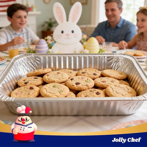 JOLLY CHEF 9x13 Aluminum Foil Pans - 30 Pack Disposable Deep Steam Pans for Roasting & Baking