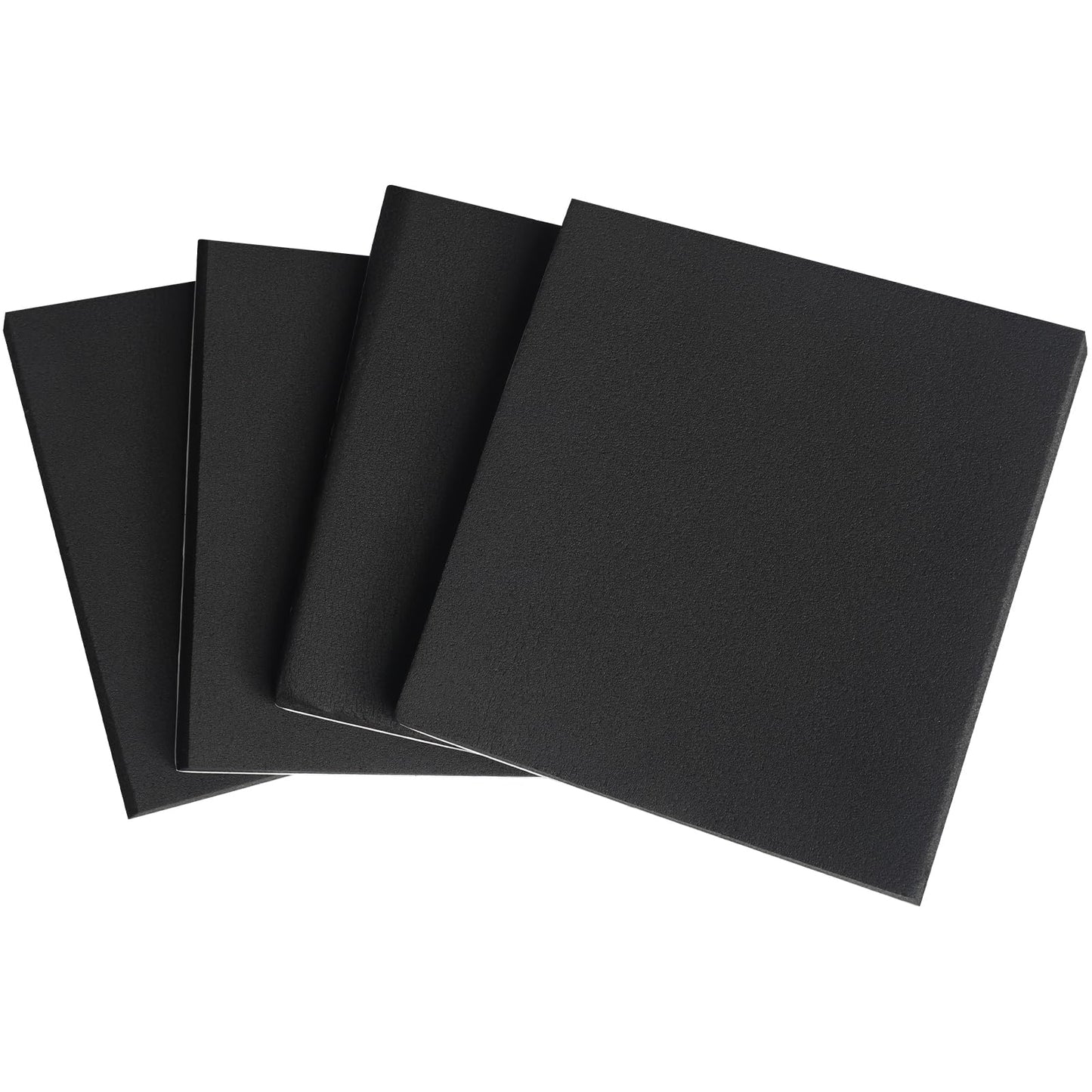VUAOHIY Foam Sheets with Adhesive Backing Foam Padding Neoprene Rubber Mat Closed Cell Sheet Anti-Slip Insulation Rubber Anti Vibration Square Pad (6" x 6" x 4/5", 4 Pcs)