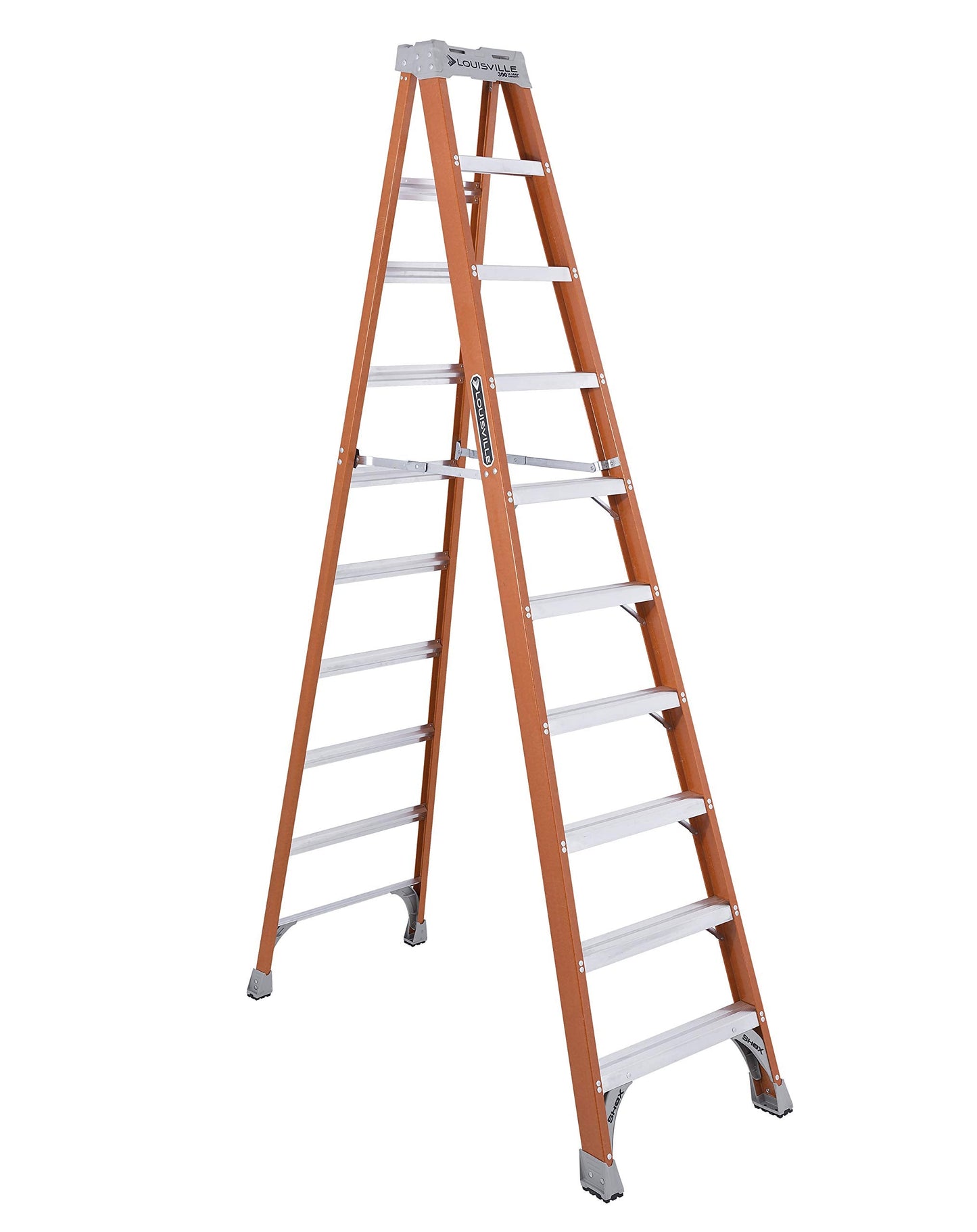 Louisville Ladder 10-Foot Fiberglass Step Ladder, 300-Pound Load Capacity, Type IA, FS1510