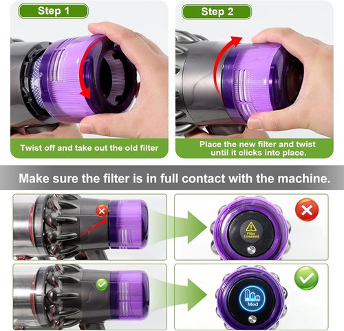 Dyso.n V15 Filter Replacement - 3 Pack for V15 Detect, V11 Animal & Torque Drive Vacuums