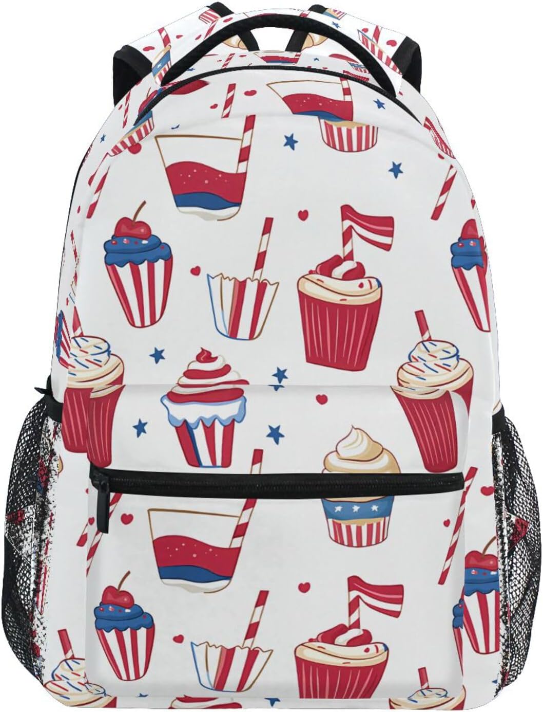 Backpacks Pack ALAZA Icecream Flag Pattern School Business Travel Hiking Camping Rucksack for Men Women Teens Kids