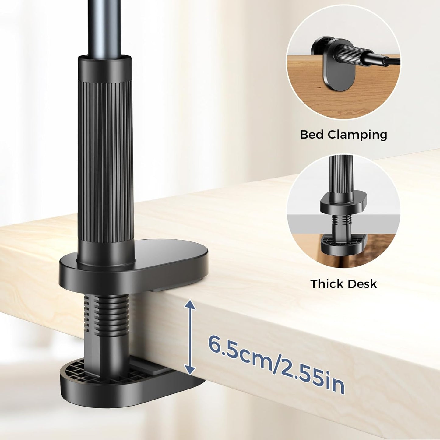 Kefotic Long Gooseneck Tablet Holder for Bed Works with Thick Case, eReader Stand Compatible with All Kindle Paperwhite