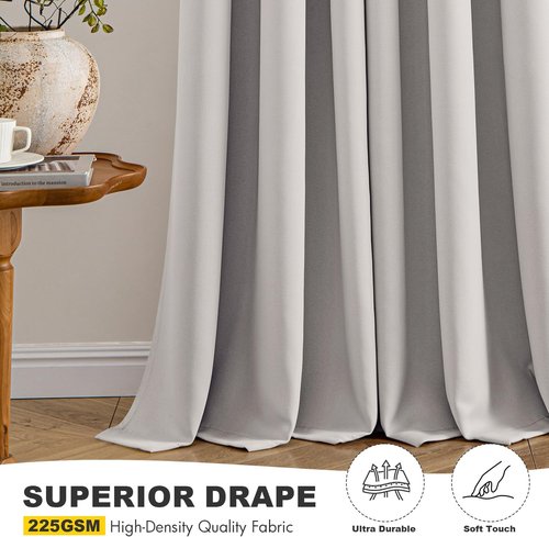 MIULEE Blackout Curtains - Thermal Insulated Room Darkening Drapes | 72-Inch Long, 2 Panels, Noise Reduction