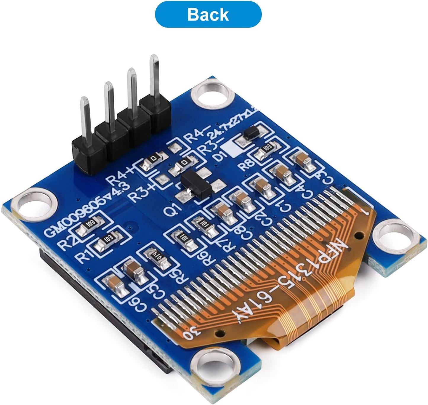 Meshnology 2 0.96 Inch 128x64 I2C SSD1315 ESP32 Pcs OLED Display Module Pixel IIC OLED Screen Driver Self-Luminous