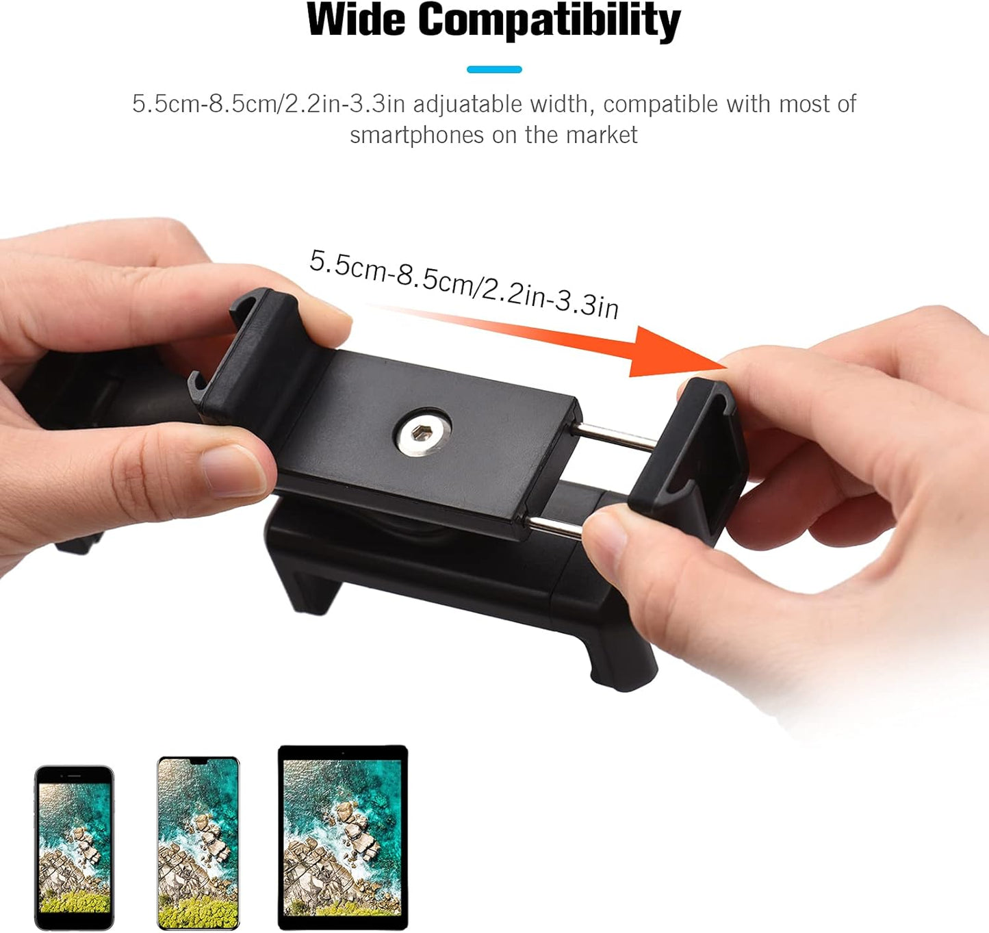 Andoer 4 Multifunctional Smartphone Video Kit Including Universal Phone Tripod Mount with Dual Phone Holders Cold Shoe