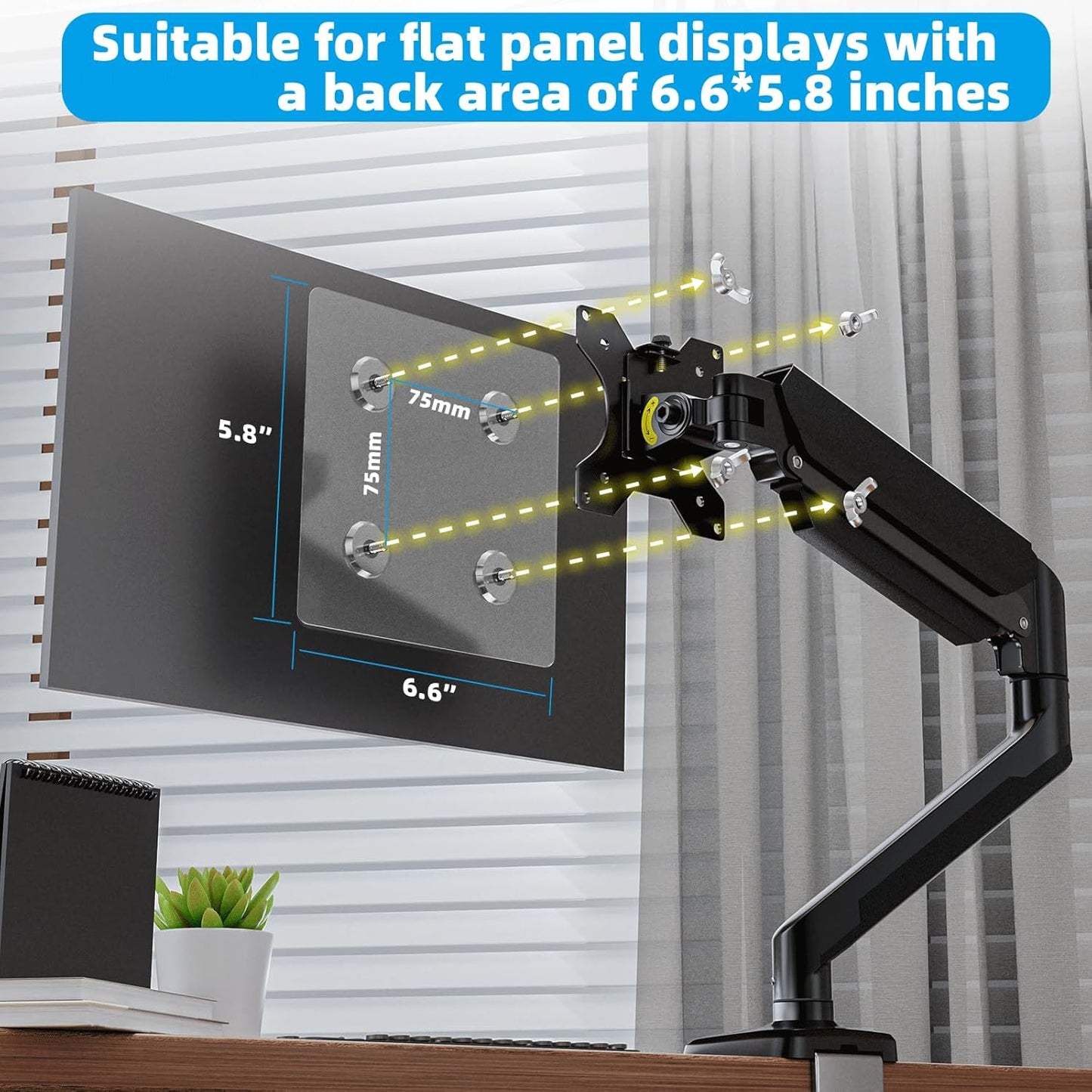 WEARSON 2PCS/LOT 75x75 mm 10,12,13,15.6,16,17,17.3,18.5,19,22 inch 5-11lbs Non VESA Monitor Mount Adapter - VESA