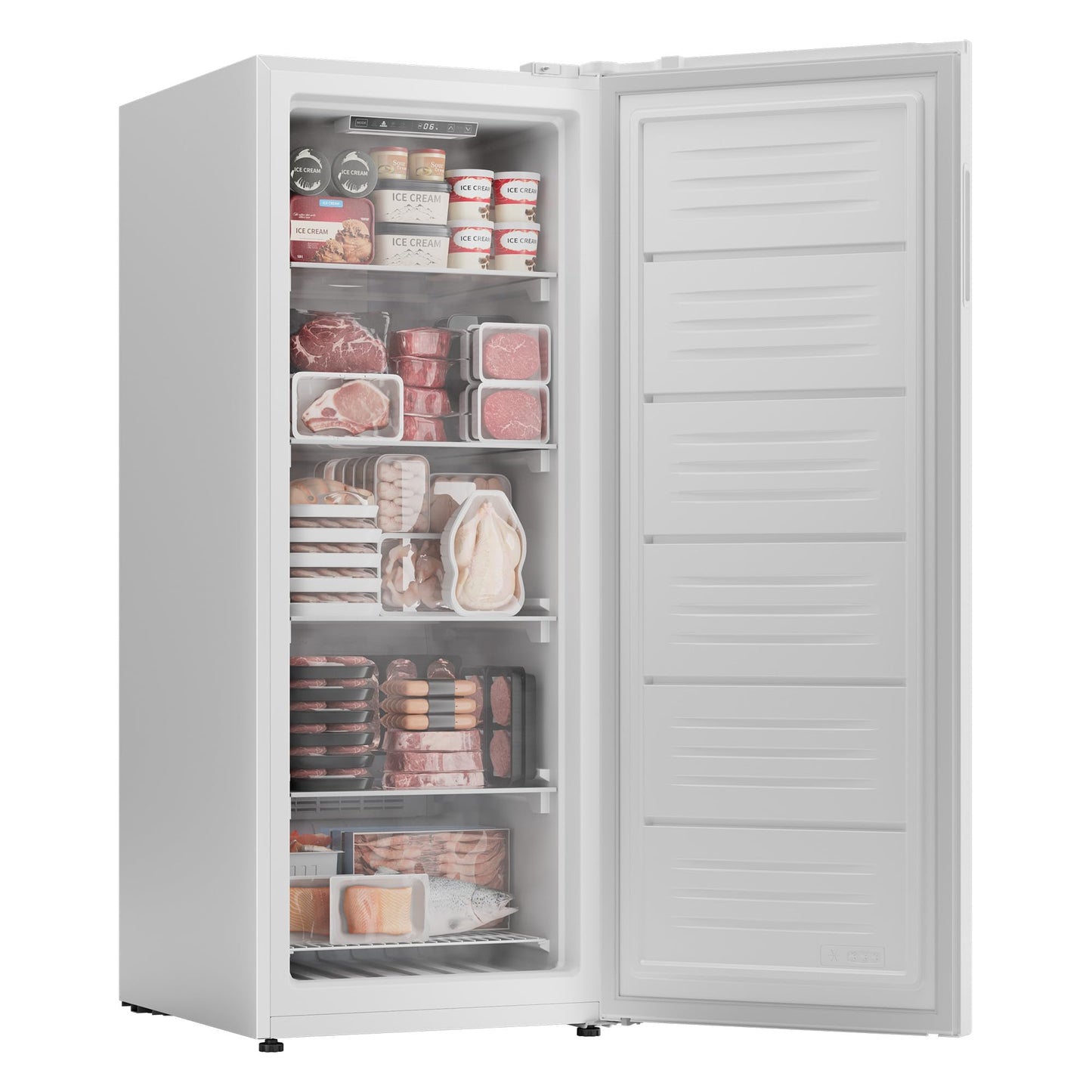 ICEVIVAL Commercial Certified 11.5 Cu. Ft Upright Freezer, Convertible 4-in-1 Refrigerator/Freezer, Garage Ready Stand Up Freezer with Frost-Free Operation, Freestanding for Home Kitchen Basement