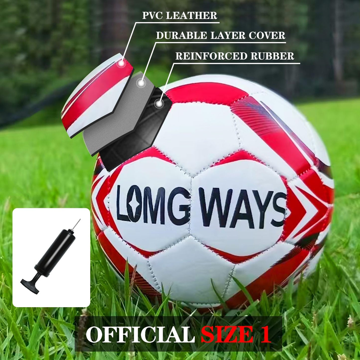 Soccer Goal for Backyard,Mini Soccer Goal with Size 1 Soccer Ball,Pump,Ground Stakes,Carrying Bag, Perfect for Backyard,Court,Field,Easy Set up,Great for All Levels