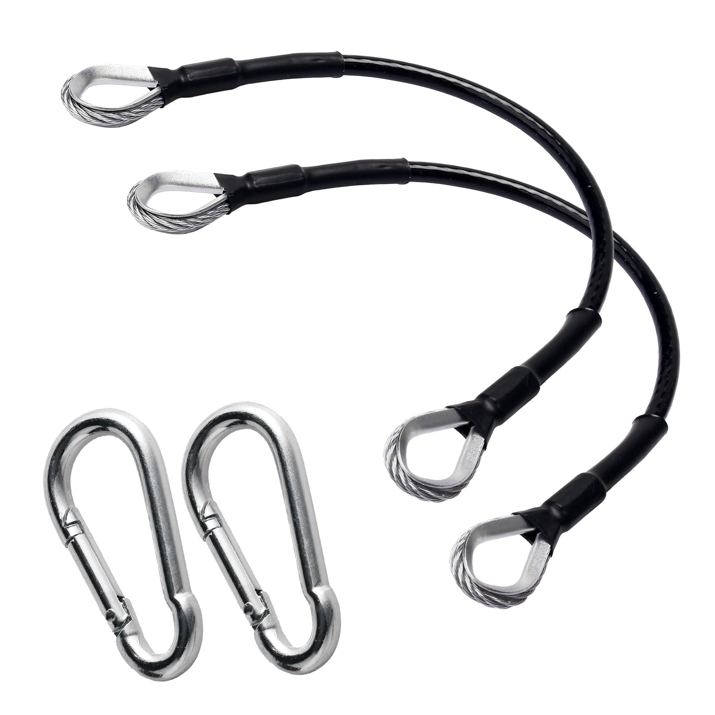 GAQUECY Gym Cable Extension, 10" Cable Machine Extension Compatible with Bowflex Home Gym Machine, Fitness Cable Extension Home Gym Cable Machine Attachment for LAT/Tricep Pull Down (2pcs)