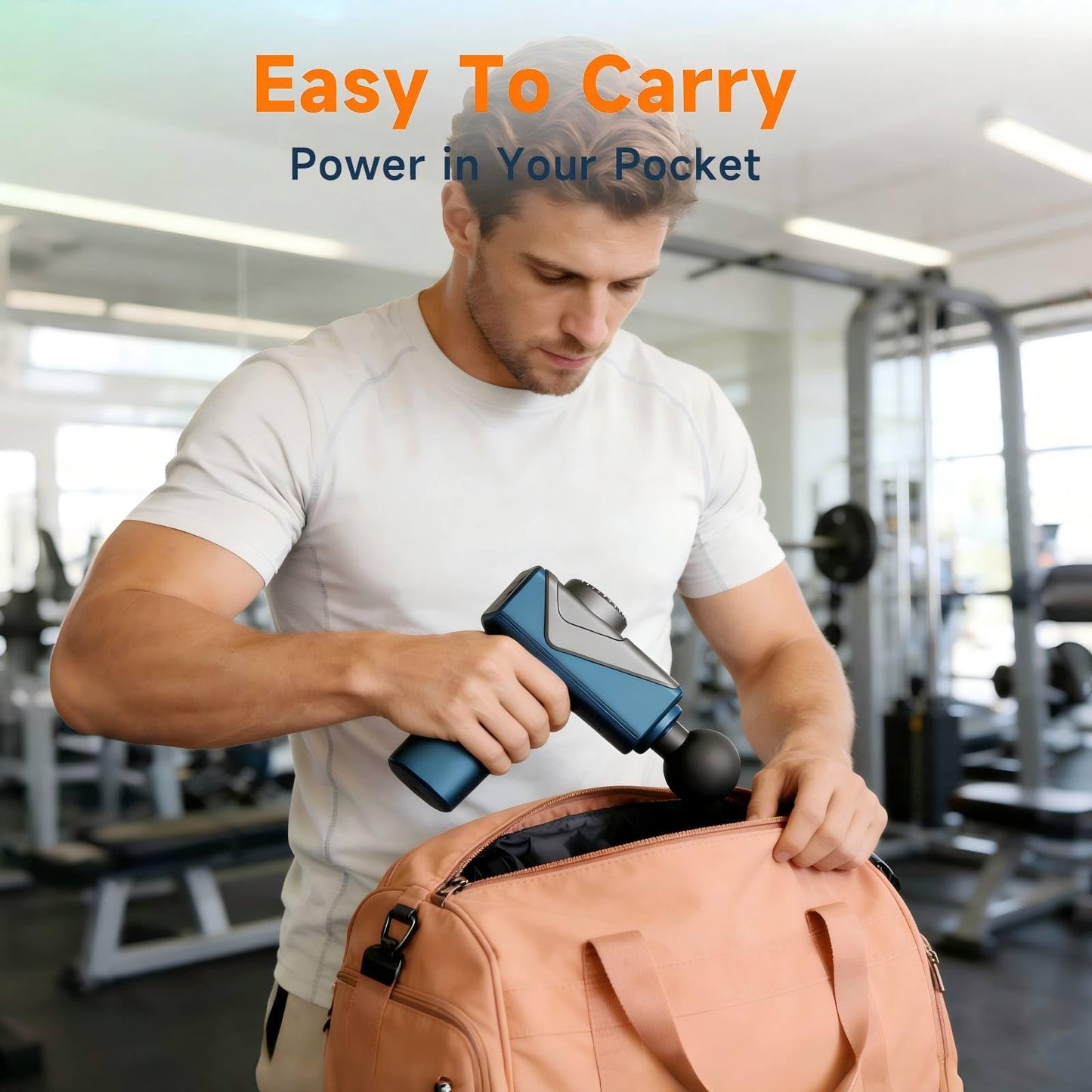 JOYSUWERUN Massage Gun – Amazing Power! Handheld Muscle Gun with Heat, Powerful Full Body Electric Massager Tool for Men and Women