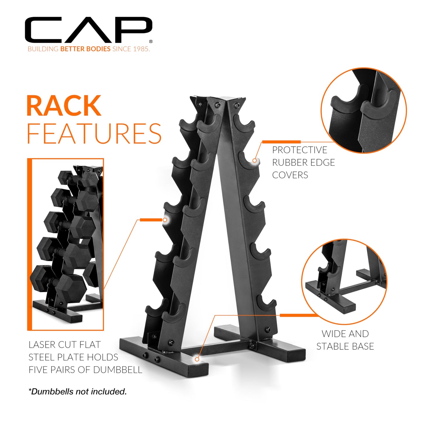 CAP A-Frame Dumbbell Hand Weight Vertical Storage Rack - Red