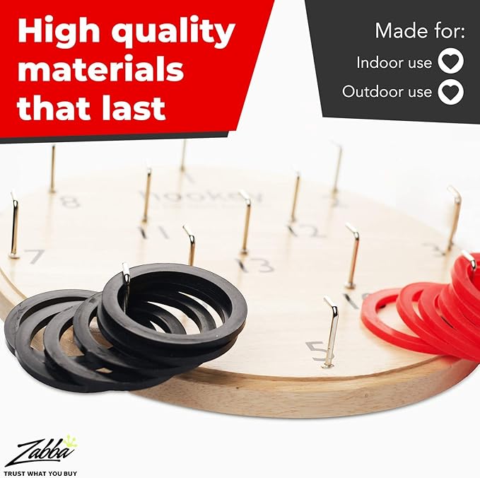Elite Sportz Equipment Ring Toss Game | Sturdy Wooden Board Set for Kids Outdoor Games | Camping Activities - Adults & Kids Picnic