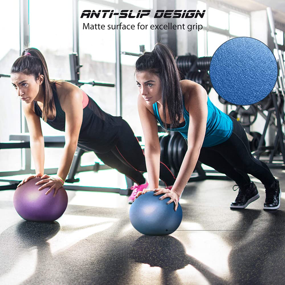 ElwynnLane 9 Inch Exercise Pilates Ball Mini Exercise Barre Ball for Yoga,Stability Exercise Training Gym Anti Burst and Slip Resistant Balls Physical Therapy Improves Balance