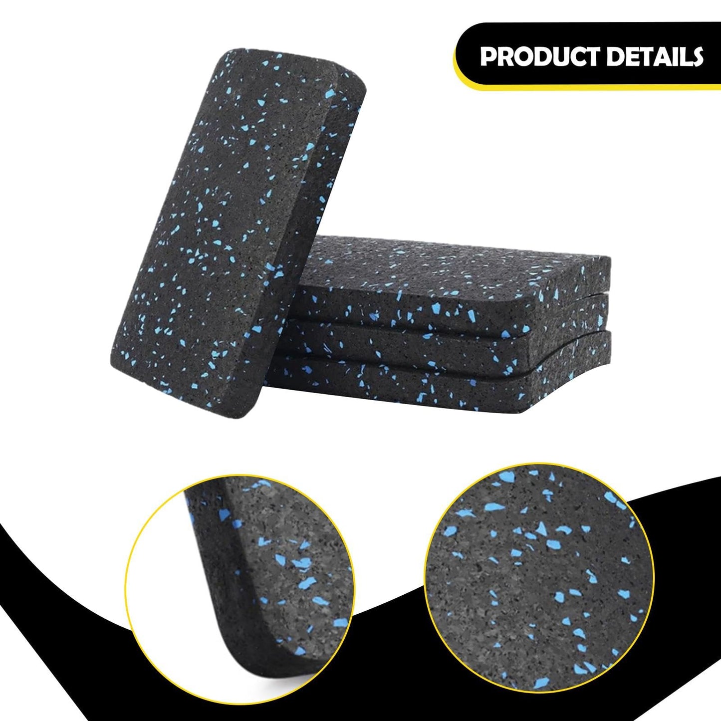Aymzbd Treadmill Mat Floor Protector Multifunctional Exercise Equipment Mat Anti Vibration Pad for Sports Exercise Bike Hardwood, 4pcs
