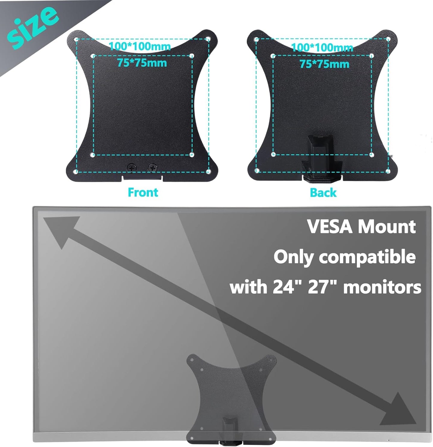 Tjweiqing CRG5 24" C24RG50, 32" CF397 LC24RG50FQNXZA, LC24RG50FZNXZA, LC32F397FWNXZA VESA Adapter Compatible