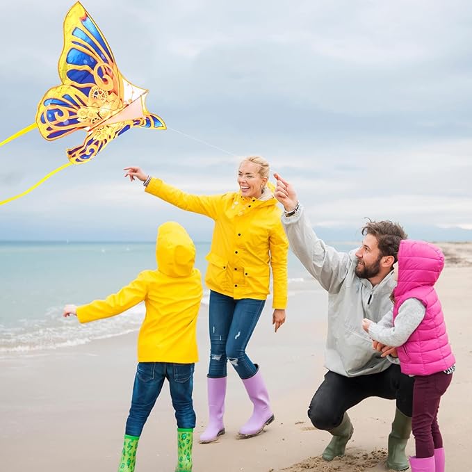 Mint's Colorful Life Butterfly Kite for Kids & Adults Easy to Fly, Large Single Line Kites with 300ft String Kite Handle