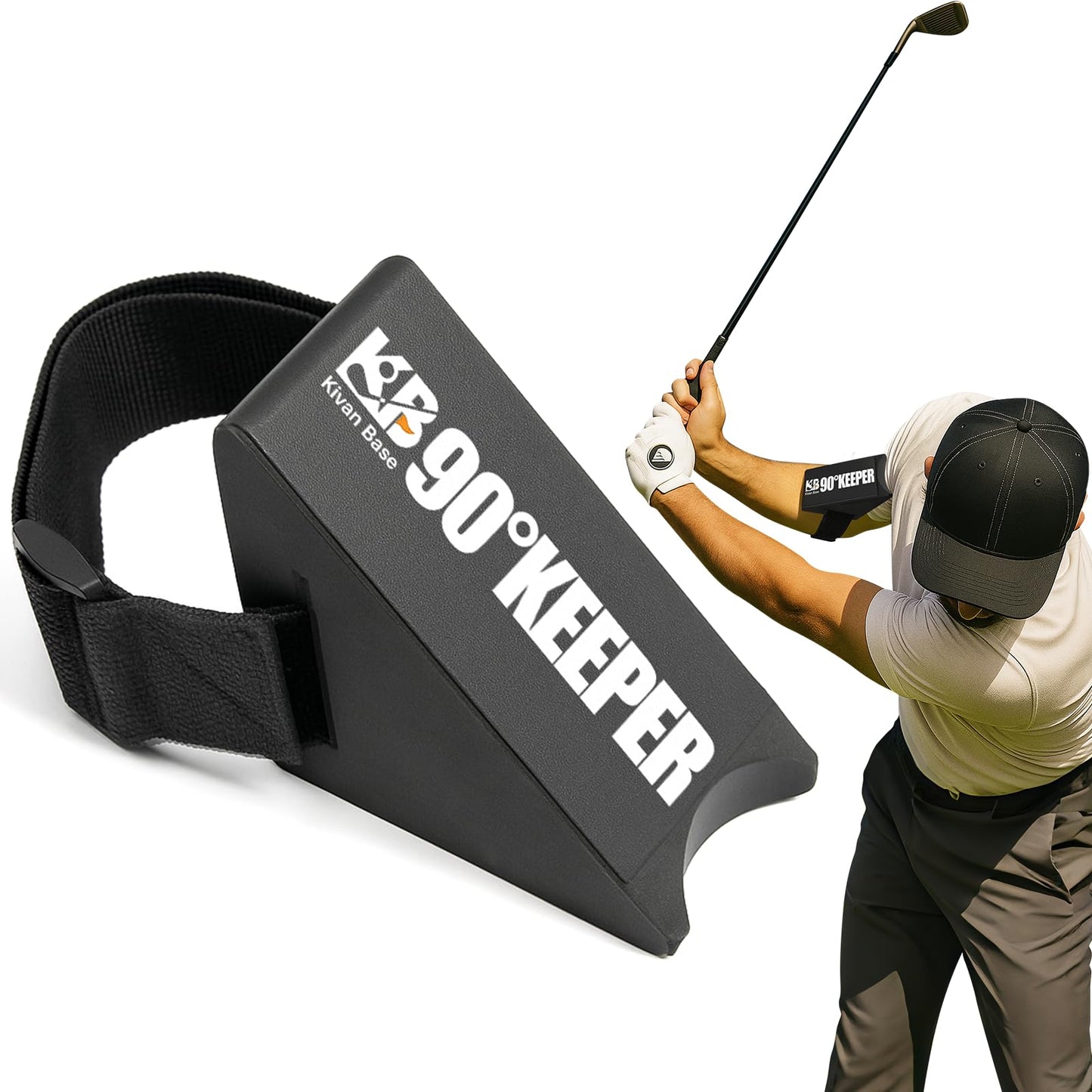 SPOFLY SKW Golf Swing Trainer Aid, 90° Keeper Posture Correction Tool, Professional Swing Accuracy Improvement Aid for Preventing Over Swinging, Portable Training Equipment for All Golfers