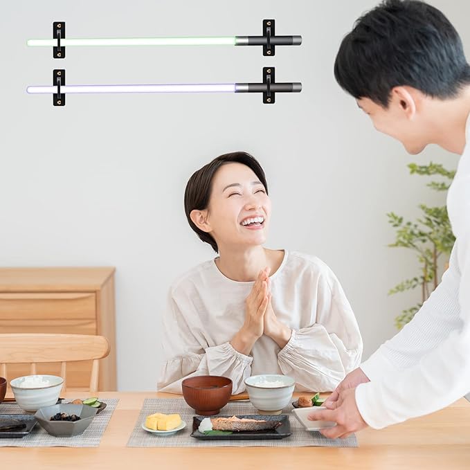 Uxcell Acrylic Light Saber Display Hanger - Wall-Mounted Sword Stand, Black